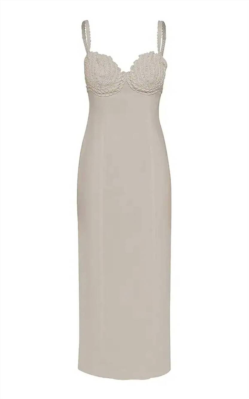 NEW CLEA women's lucinda bralet dress in sesame